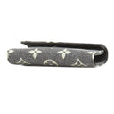 ルイヴィトン LOUIS VUITTON ポルトフォイユ ヴィクトリーヌ M81859 ブラック モノグラムデニム モノグラムジャガードデニム 三つ折り財布 シルバー金具 黒 グレー 白