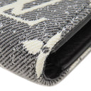 ルイヴィトン LOUIS VUITTON ポルトフォイユ ヴィクトリーヌ M81859 ブラック モノグラムデニム モノグラムジャガードデニム 三つ折り財布 シルバー金具 黒 グレー 白
