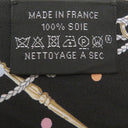 エルメス HERMES ツイリー ブラック×ベージュロゼ×マルチカラー シルク スカーフ 【LES CLES A POIS/レ クレア ポア】