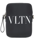 ヴァレンティノ VALENTINO VLTN ロゴ 1Y2B0943WJW ブラック レザー ショルダーバッグ シルバー金具 黒 白 ミニバッグ クロスボディ 斜め掛け