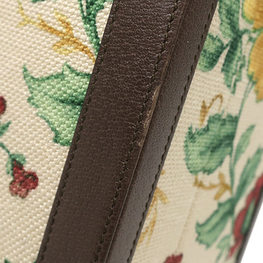 グッチ GUCCI ミディアム リジッド スーツケース 722179 ベージュ×ブラウン キャンバス レザー トランク ゴールド金具 フローラ フラワー 花柄 ダブルG