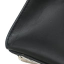 バレンシアガ BALENCIAGA ミニトラペーズ マイヨン ホワイト×ブラック レザー ショルダーバッグ シルバー金具 ショルダー クロコ型押し