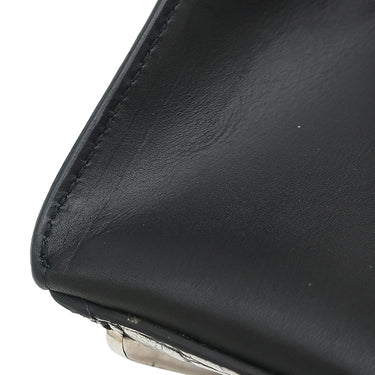 バレンシアガ BALENCIAGA ミニトラペーズ マイヨン ホワイト×ブラック レザー ショルダーバッグ シルバー金具 ショルダー クロコ型押し