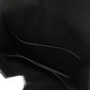 エルメス HERMES ロウリス ルリ スリム ブラック シェーブル 二つ折り財布 ゴールド金具 コンパクトウォレット ベルトバッグ