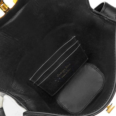 クリスチャン・ディオール Christian Dior ディオールアンバー ミニ バケットバッグ S2319UBEQ ブラック カーフ 2WAYバッグ ゴールド金具 CD