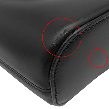 クリスチャン・ディオール Christian Dior ディオールアンバー ミニ バケットバッグ S2319UBEQ ブラック カーフ 2WAYバッグ ゴールド金具 CD