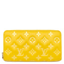 ルイヴィトン LOUIS VUITTON ジッピーウォレット クッサン M13699 ギンコイエロー レザー 長財布 ゴールド金具 モノグラム エンボス ラウンドファスナー
