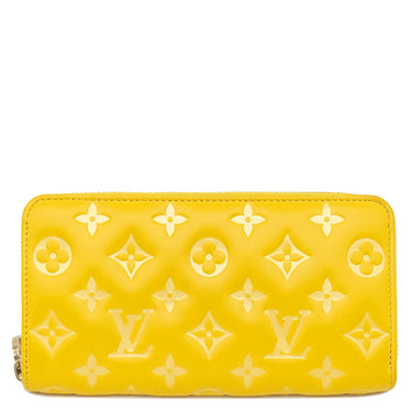 ルイヴィトン LOUIS VUITTON ジッピーウォレット クッサン M13699 ギンコイエロー レザー 長財布 ゴールド金具 モノグラム エンボス ラウンドファスナー