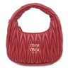 ミュウミュウ MIU MIU ワンダー マテラッセレザー ホーボーバッグ 5BC125 レッド レザー 2WAYバッグ ゴールド金具 ハンドバッグ ショルダー