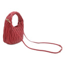 ミュウミュウ MIU MIU ワンダー マテラッセレザー ホーボーバッグ 5BC125 レッド レザー 2WAYバッグ ゴールド金具 ハンドバッグ ショルダー
