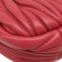 ミュウミュウ MIU MIU ワンダー マテラッセレザー ホーボーバッグ 5BC125 レッド レザー 2WAYバッグ ゴールド金具 ハンドバッグ ショルダー