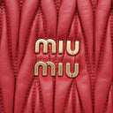 ミュウミュウ MIU MIU ワンダー マテラッセレザー ホーボーバッグ 5BC125 レッド レザー 2WAYバッグ ゴールド金具 ハンドバッグ ショルダー