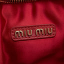 ミュウミュウ MIU MIU ワンダー マテラッセレザー ホーボーバッグ 5BC125 レッド レザー 2WAYバッグ ゴールド金具 ハンドバッグ ショルダー