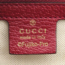 グッチ GUCCI ドラえもんコラボ トート 653952 ベージュ×レッド レザー ミニGGスプリームキャンバス 2WAYバッグ ゴールド金具 どらえもん ショルダー 肩掛け