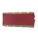 グッチ GUCCI ドラえもんコラボ トート 653952 ベージュ×レッド レザー ミニGGスプリームキャンバス 2WAYバッグ ゴールド金具 どらえもん ショルダー 肩掛け