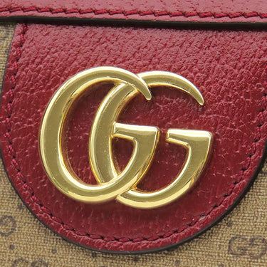 グッチ GUCCI ドラえもんコラボ トート 653952 ベージュ×レッド レザー ミニGGスプリームキャンバス 2WAYバッグ ゴールド金具 どらえもん ショルダー 肩掛け