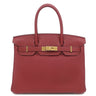エルメス HERMES バーキン30 ルージュグレナ トゴ ハンドバッグ ゴールド金具 赤