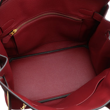 エルメス HERMES バーキン30 ルージュグレナ トゴ ハンドバッグ ゴールド金具 赤