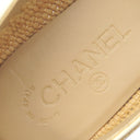 シャネル CHANEL ココマーク エスパドリーユ G33559 ホワイト×ブラック レザー 37 靴 白 スリッポン