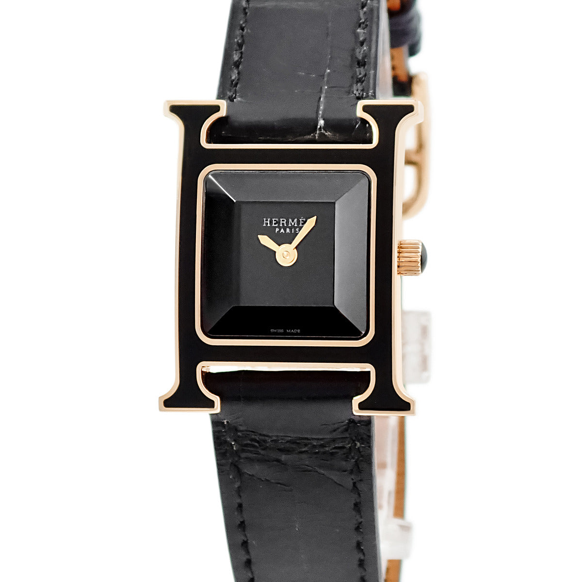 エルメス HERMES Hウォッチ PM HH1.270b クオーツ レディース K18PG