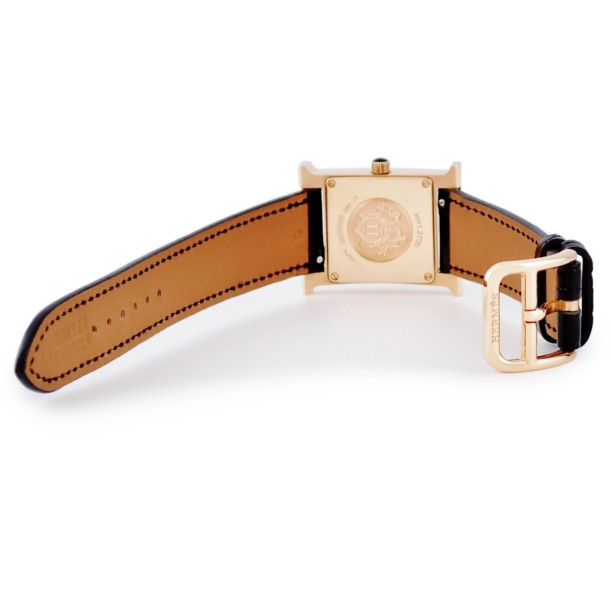 エルメス HERMES Hウォッチ PM HH1.270b クオーツ レディース K18PG