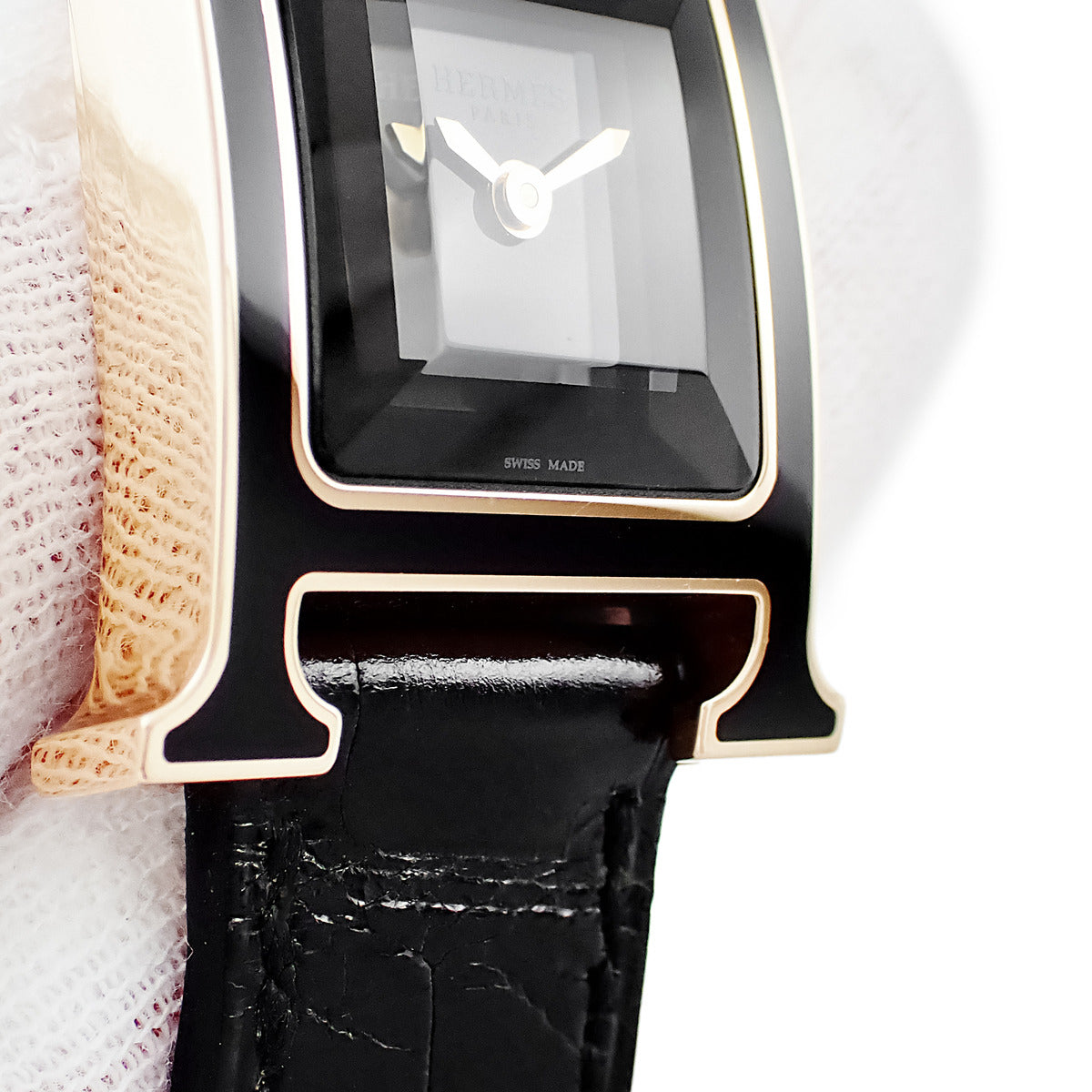 エルメス HERMES Hウォッチ PM HH1.270b クオーツ レディース K18PG