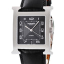 腕時計 エルメス HERMES Hウォッチ TGM HH2.810 自動巻き メンズ H型 デイト ブラック スクエア アラビア 3針