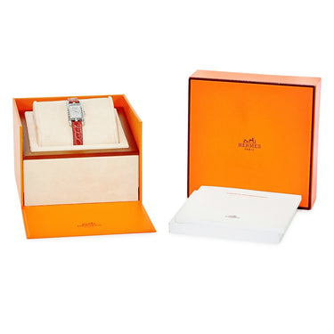 腕時計 エルメス HERMES ナンタケット ミニ ジュテ ドゥ ディアマン NA2.131 クオーツ レディース 純正ダイヤ シルバー 角型
