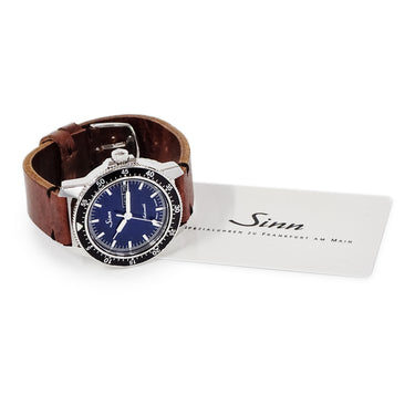 腕時計 ジン SINN パイロット ウォッチ 104.ST.SA.IB 自動巻き メンズ ブルー 青 サンレイ デイデイト 回転ベゼル バー