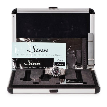腕時計 ジン SINN クロノグラフ ミッションタイマー 503.EZM-1 自動巻き メンズ OH済 ブラック 9時位置リューズ デイト 回転ベゼル