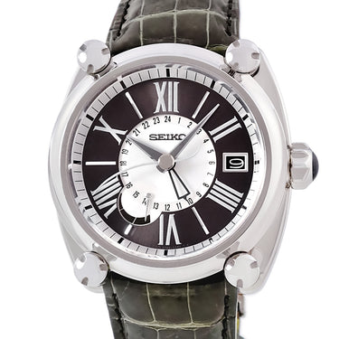 腕時計 セイコー SEIKO ガランテ スプリングドライブ GMT SBLA073 5R66-0AC1 自動巻き メンズ ローマン バー デイト パワーリザーブ