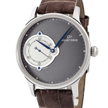 腕時計 ジャケ・ドロー Jaquet Droz グラン ウール ミニット リミテッド J017034201 自動巻き メンズ グレー 青針 シースルーバック 限定