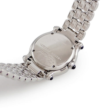 腕時計 ショパール CHOPARD ハッピースポーツ 27/8250-23 クオーツ レディース 純正ダイヤ スイング ピンク シェル 月 星