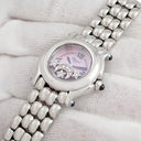 腕時計 ショパール CHOPARD ハッピースポーツ 27/8250-23 クオーツ レディース 純正ダイヤ スイング ピンク シェル 月 星
