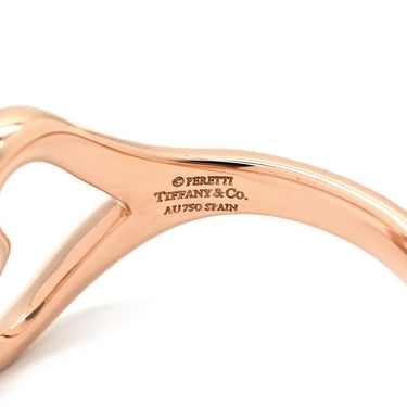 ティファニー Tiffany & Co オープンハート ローズゴールド K18PG リング 指輪 ピンクゴールド T＆Co. 750 750YG エルサ ペレッティ 13号