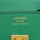 エルメス HERMES バーキン25 ヴェールヴェルティゴ ヴォースイフト ハンドバッグ ゴールド金具 緑