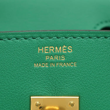 エルメス HERMES バーキン25 ヴェールヴェルティゴ ヴォースイフト ハンドバッグ ゴールド金具 緑
