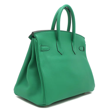 エルメス HERMES バーキン25 ヴェールヴェルティゴ ヴォースイフト ハンドバッグ ゴールド金具 緑