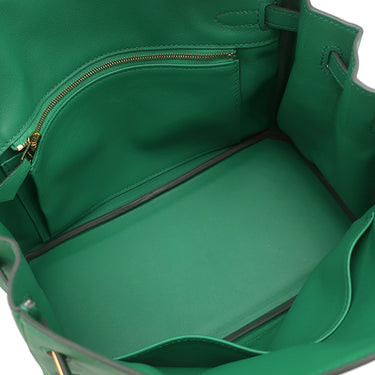 エルメス HERMES バーキン25 ヴェールヴェルティゴ ヴォースイフト ハンドバッグ ゴールド金具 緑