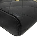 シャネル CHANEL マトラッセ スモール バニティケース AP2503 ブラック キャビアスキン ショルダーバッグ ゴールド金具 黒 ポシェット