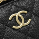 シャネル CHANEL マトラッセ スモール バニティケース AP2503 ブラック キャビアスキン ショルダーバッグ ゴールド金具 黒 ポシェット