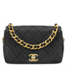 シャネル CHANEL マトラッセ フルフラップ チェーンショルダー ブラック キャビアスキン ショルダーバッグ ヴィンテージ金具 黒 ピンク ココマーク