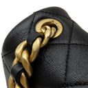 シャネル CHANEL マトラッセ フルフラップ チェーンショルダー ブラック キャビアスキン ショルダーバッグ ヴィンテージ金具 黒 ピンク ココマーク