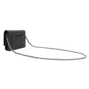 シャネル CHANEL マトラッセ チェーンウォレット ブラック キャビアスキン チェーンウォレット シルバー金具 黒