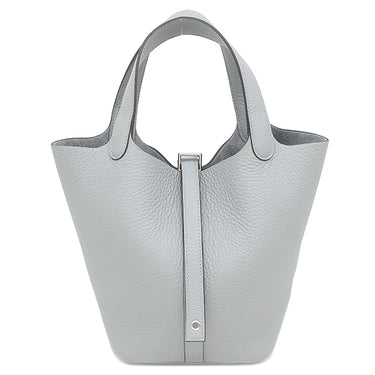 エルメス Hermes ピコタンロック 18 PM グリパンタン トリヨンクレマンス ハンドバッグ シルバー金具 新品 未使用 グレー 2025年製