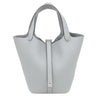 エルメス Hermes ピコタンロック 18 PM グリパンタン トリヨンクレマンス ハンドバッグ シルバー金具 新品 未使用 グレー 2025年製