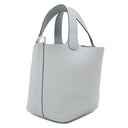 エルメス Hermes ピコタンロック 18 PM グリパンタン トリヨンクレマンス ハンドバッグ シルバー金具 新品 未使用 グレー 2025年製