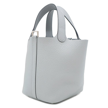 エルメス Hermes ピコタンロック 18 PM グリパンタン トリヨンクレマンス ハンドバッグ シルバー金具 新品 未使用 グレー 2025年製