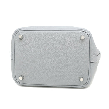 エルメス Hermes ピコタンロック 18 PM グリパンタン トリヨンクレマンス ハンドバッグ シルバー金具 新品 未使用 グレー 2025年製