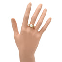 ブルガリ BVLGARI ガンチョリング パールホワイト×イエローゴールド K18YG ダイヤモンド パール リング 指輪 Au750 YG 18K 18金 ダイヤ 真珠 パール 白 9号